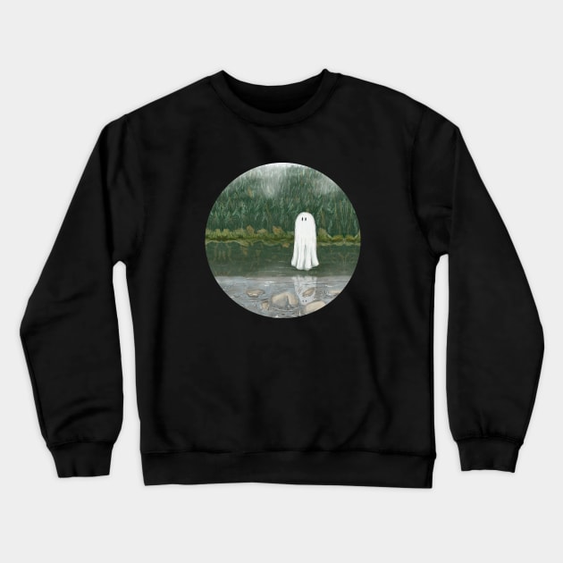 Haunted ghost lake circle Crewneck Sweatshirt by AnnaEleCreate